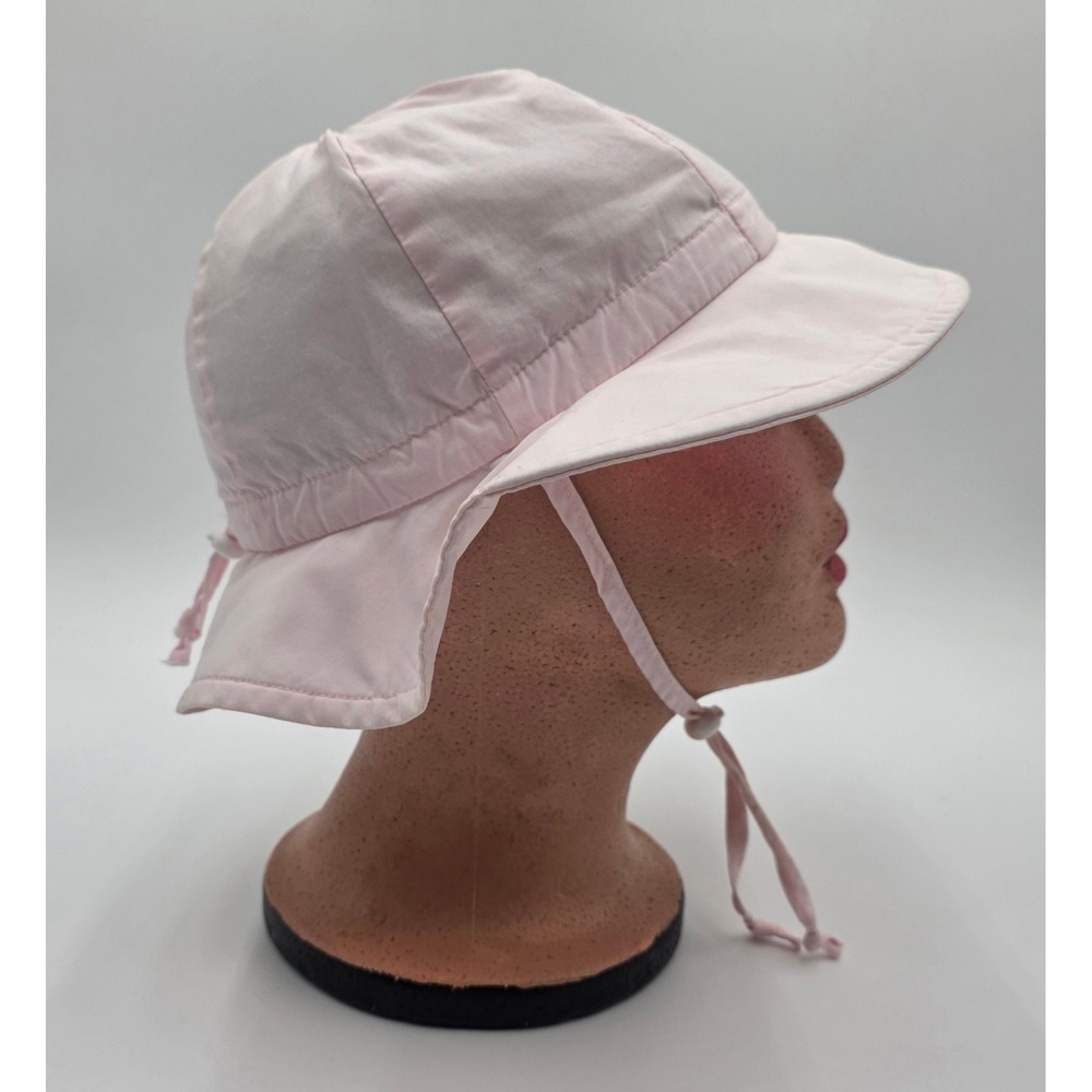 Jan & Jul Pink Cotton Gro-With-Me Sun Hat Adjustable Strap Size M